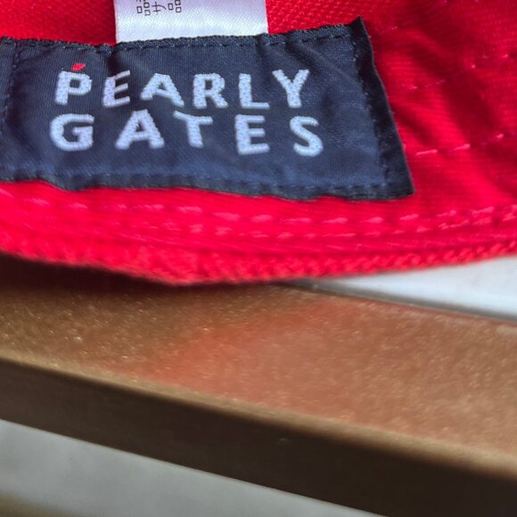 Pearly Gates Red Baseball Cap - Smiley Face - Picture 7 of 7